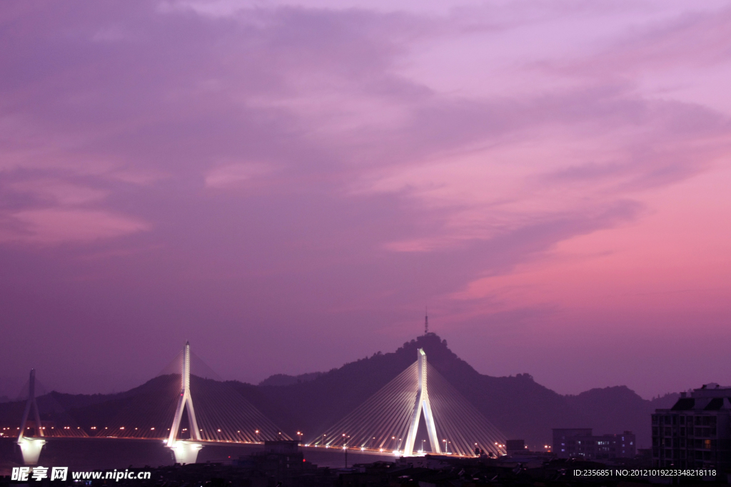 夷陵长江大桥 夜景