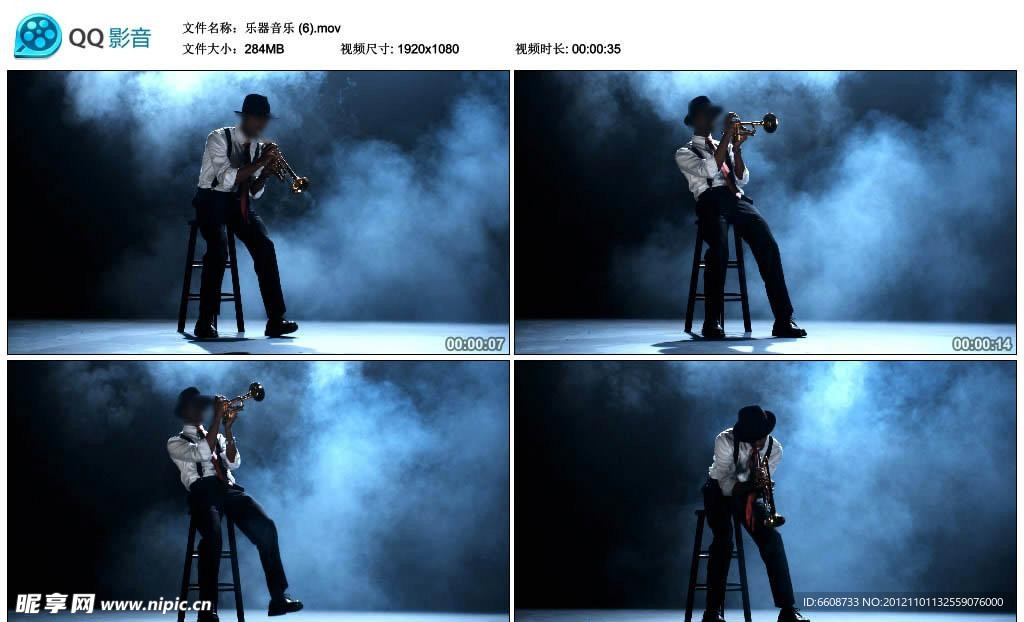 吹小號演出高清實拍視頻素材