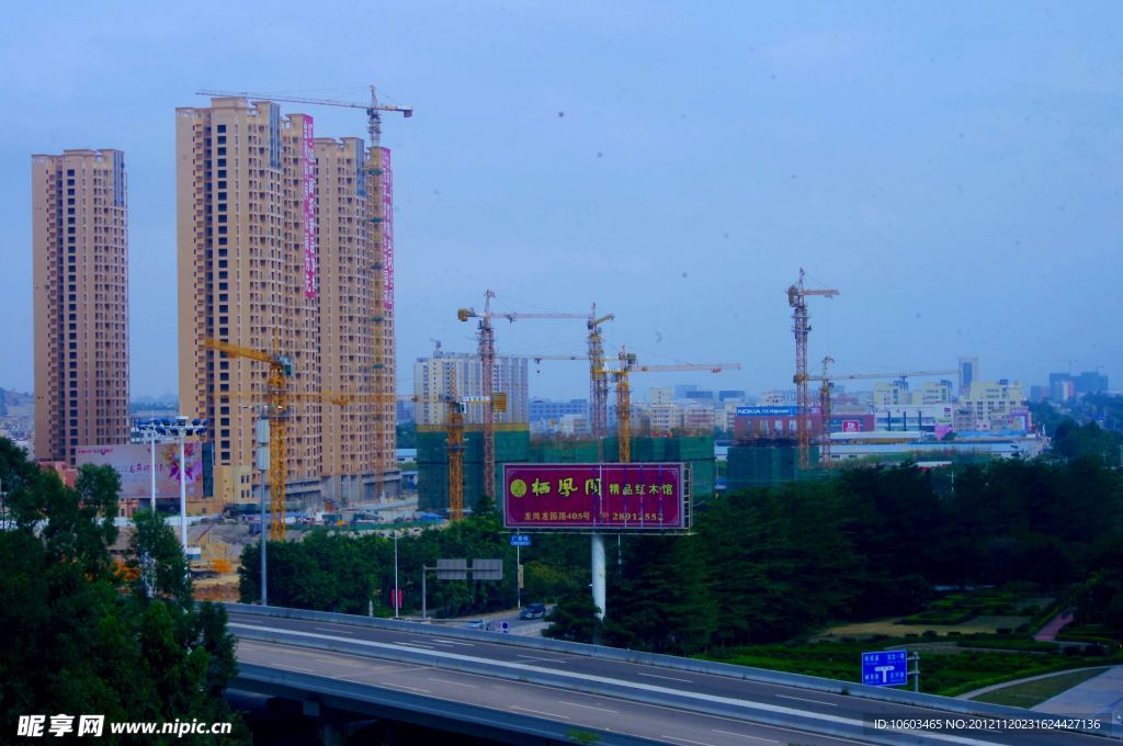 城市建筑 高架橋 樓景