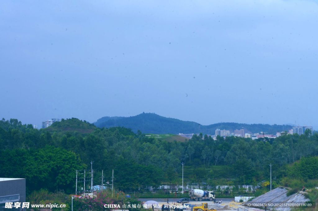 遠攝城市風景 綠色建設神州