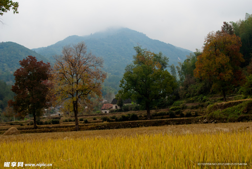 秋季山村
