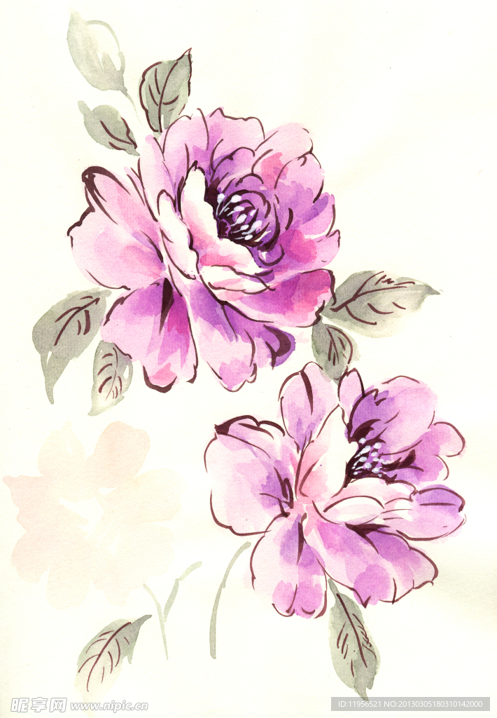 手繪花卉