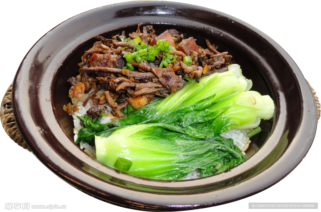 茶樹菇燒肉煲仔飯