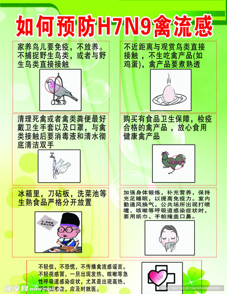 预防禽流感H7N9展板
