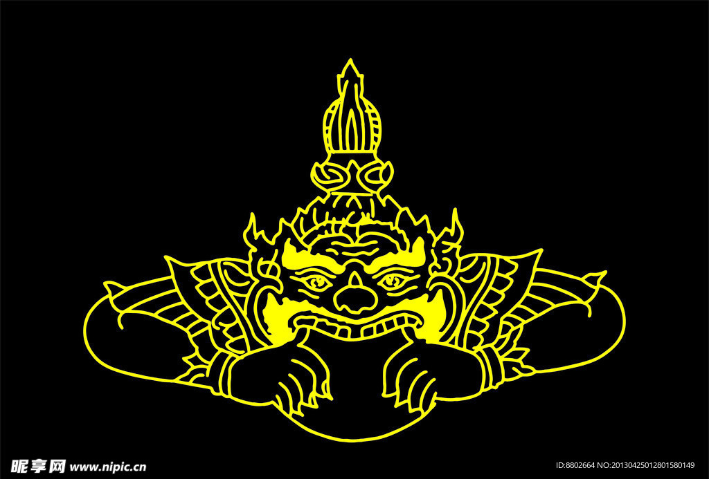 拉胡天神矢量圖