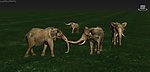 大象群雕模型