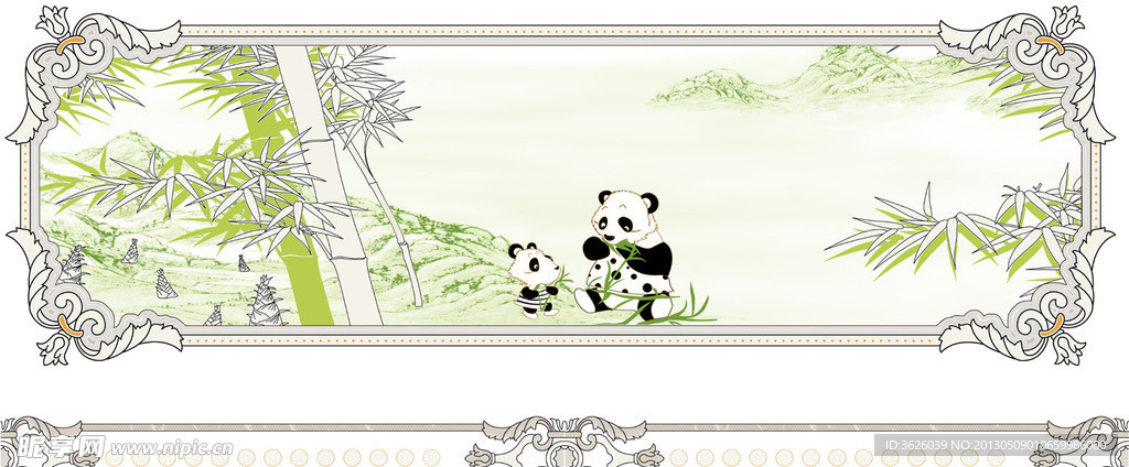 熊猫竹叶陶瓷配件
