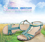夏日清新女涼鞋廣告圖