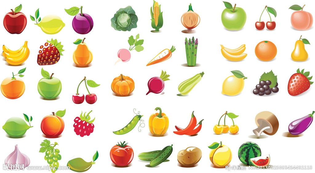 水晶水果卡通蔬菜水果