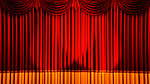 LED大屏幕演出舞台晚会开场红色幕布
