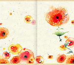 韩国手绘花朵底图
