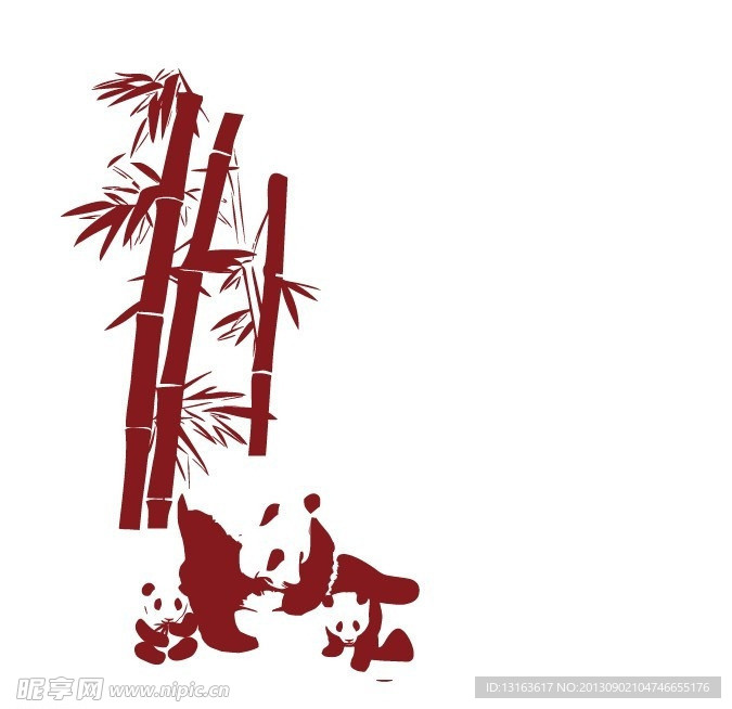 熊貓竹子圖案