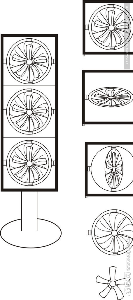 风扇平面图