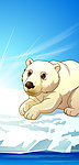 可爱动物绿色大白熊