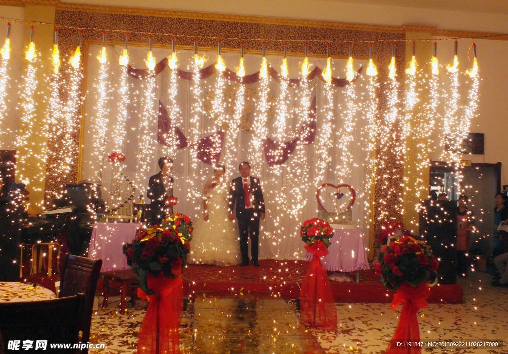 結(jié)婚典禮上的煙花