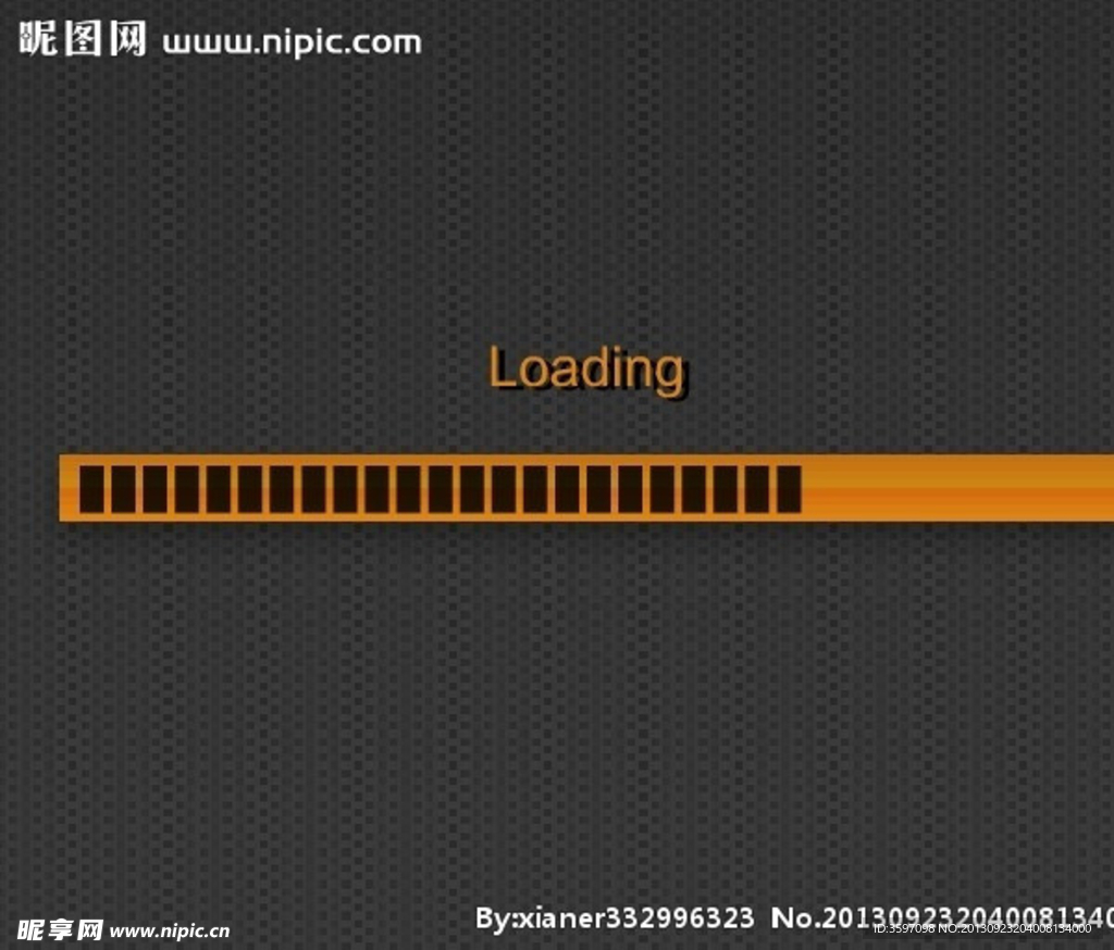 桔黄色加载素材