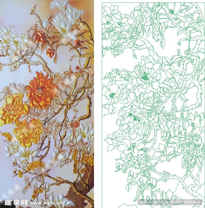 牡丹 山茶花