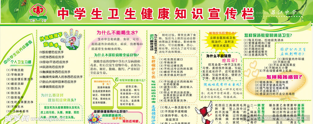 中學生生活常識宣傳欄