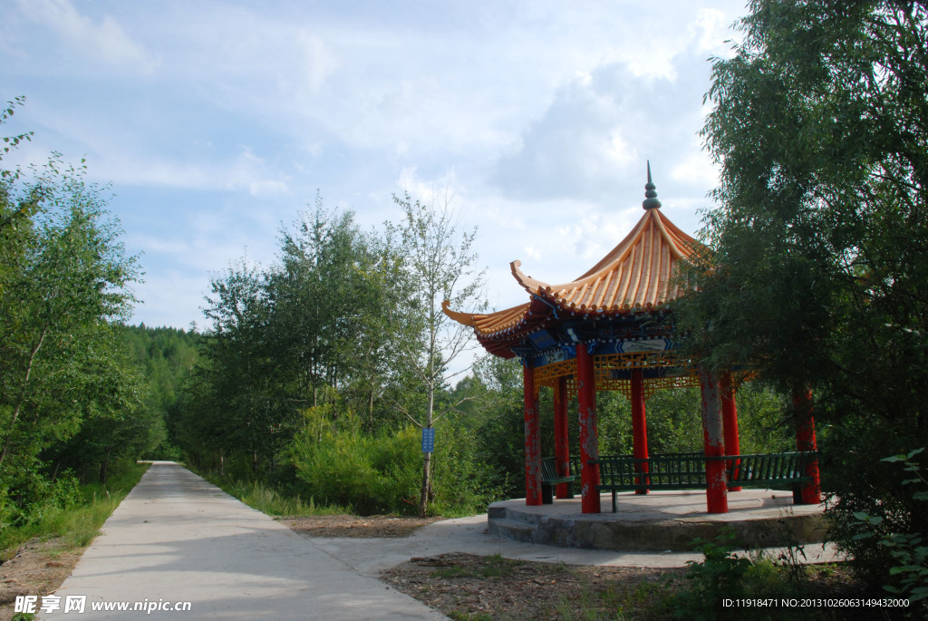 夏天的激流河公園
