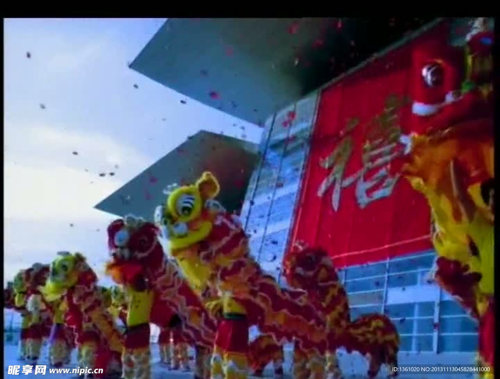 喜慶舞獅視頻素材