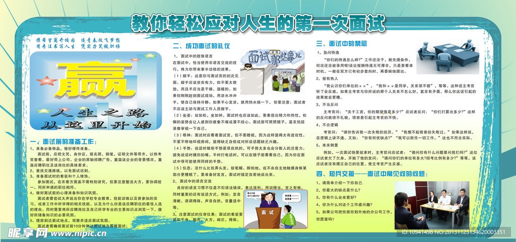 求職面試板報
