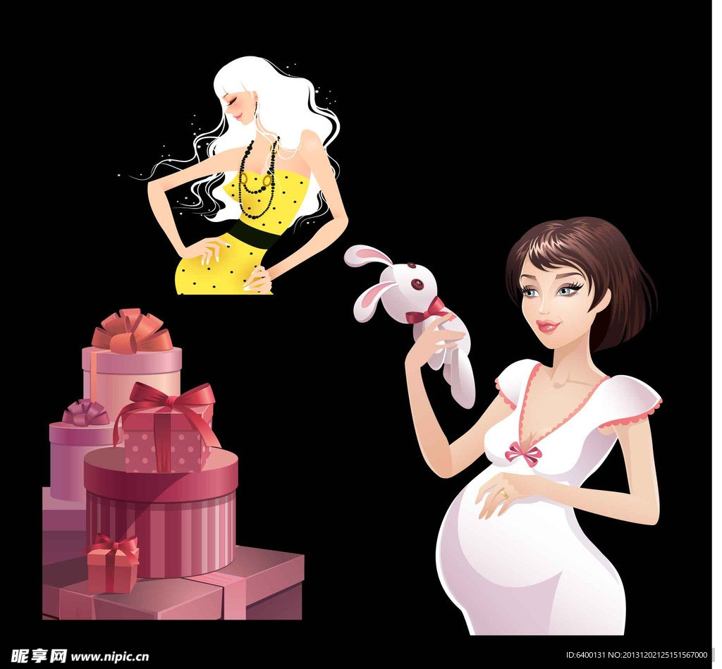 孕婦 矢量美女