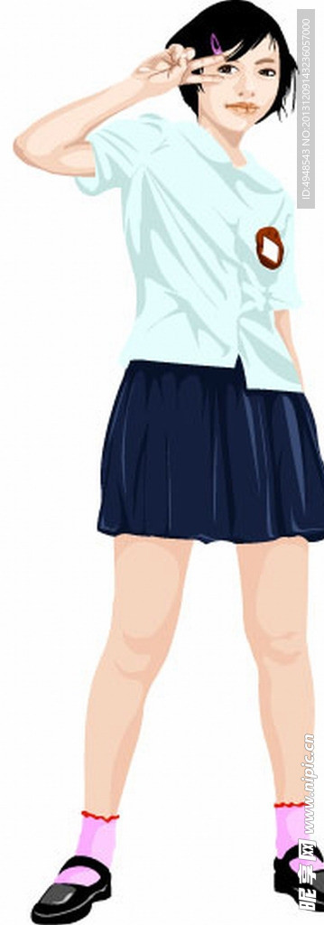 矢量人物女裙子