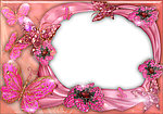粉红蝴蝶相框