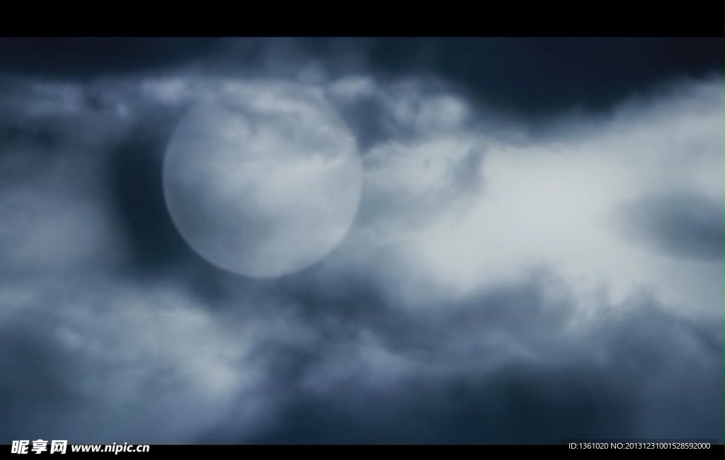 迷雾月亮视频素材