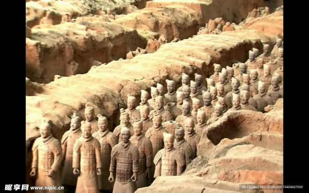 古代兵馬俑視頻素材