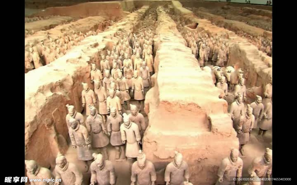 古代兵馬俑視頻素材