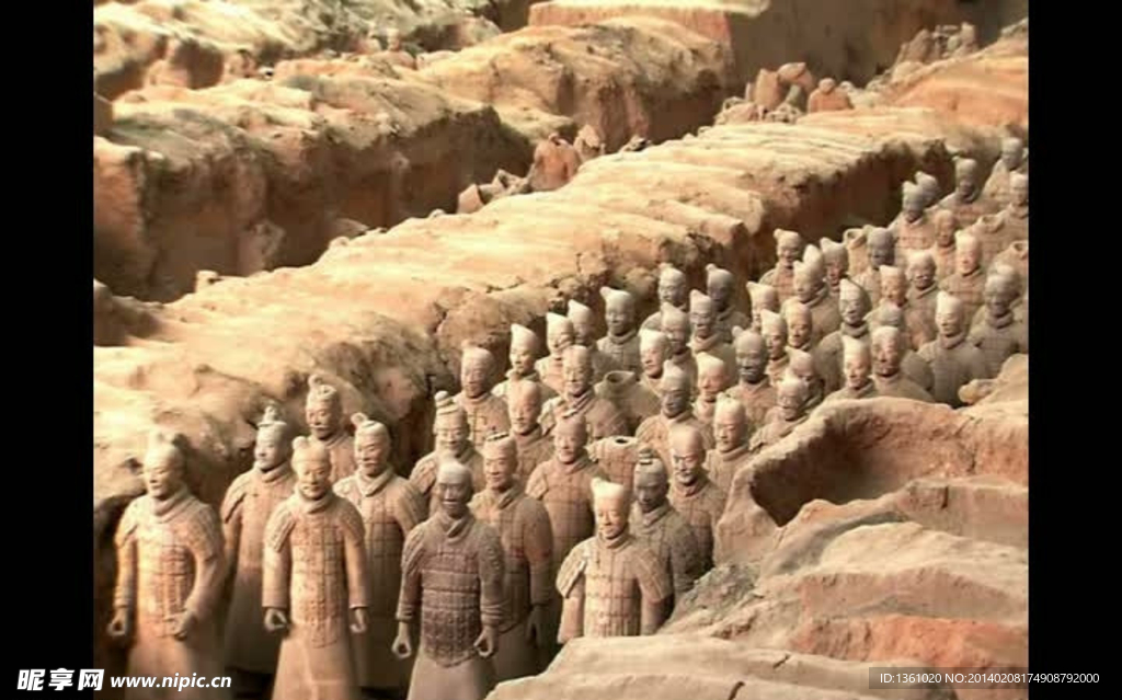 古代兵馬俑視頻素材