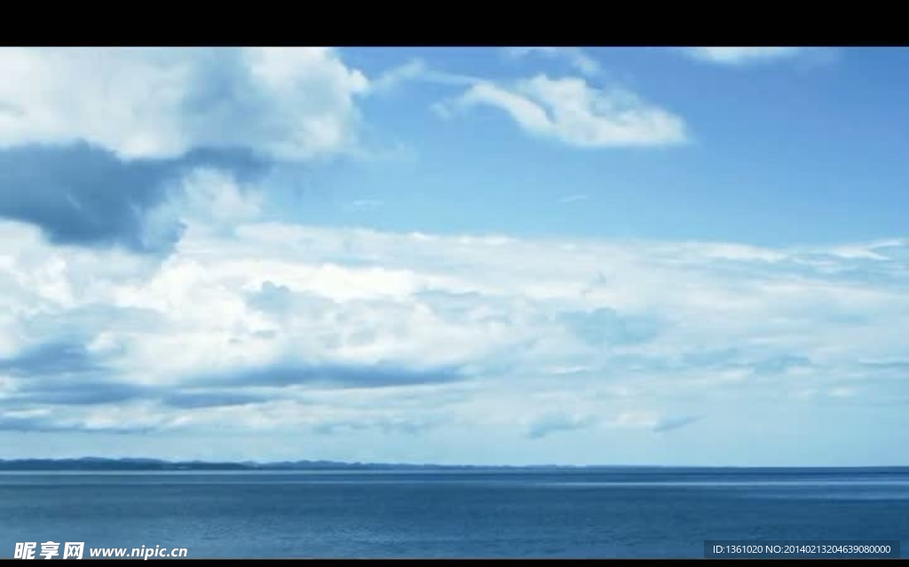 海上蓝天白云视频素材