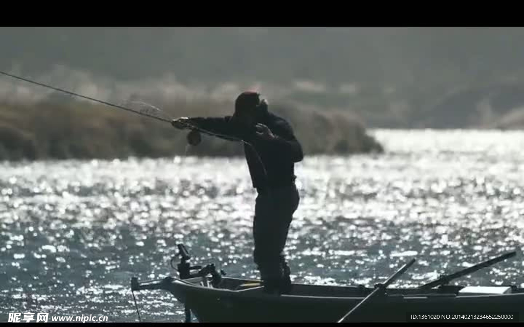 水上釣魚背景視頻