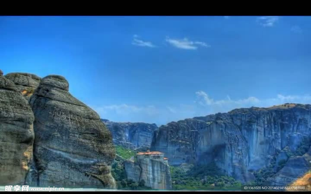 山峰岩石风景景色视频