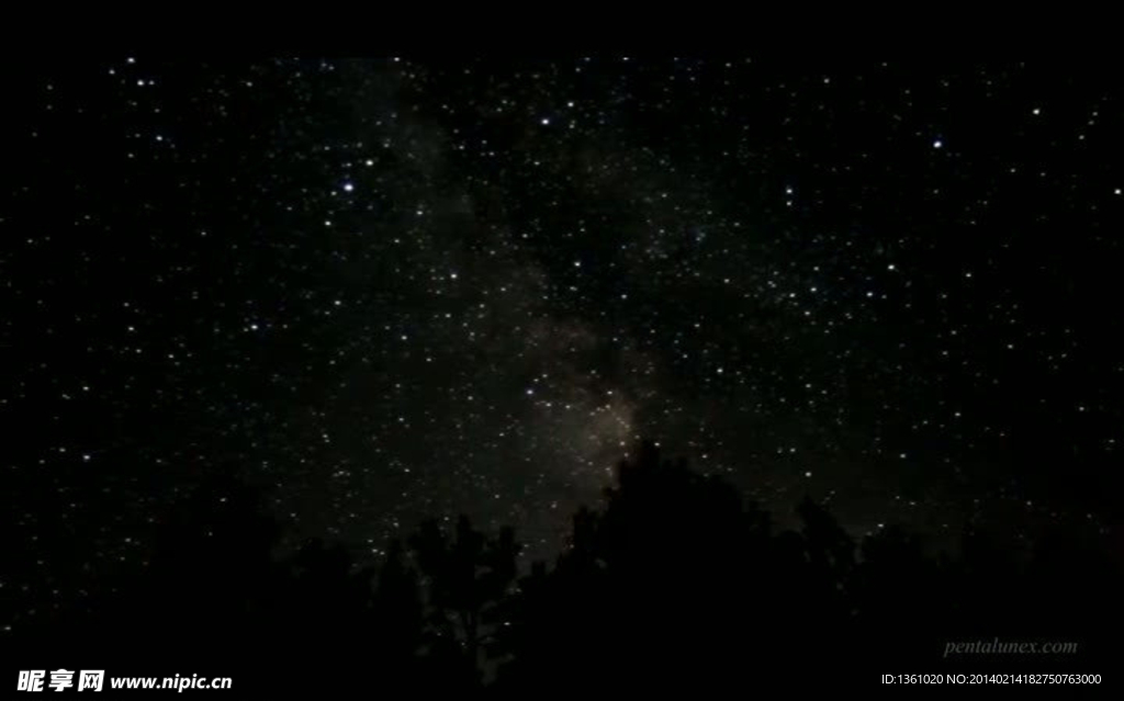 夜晚星空风景景色视频