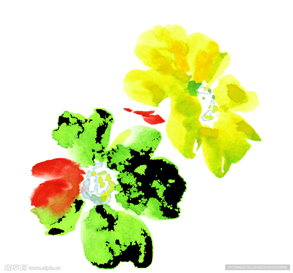 手繪 花素材（通道分層）