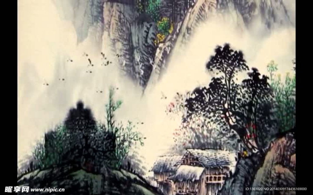 水墨山水畫視頻