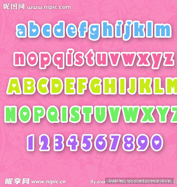 Hole可愛英文字體