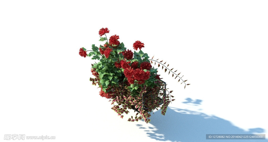 花籃 花模型