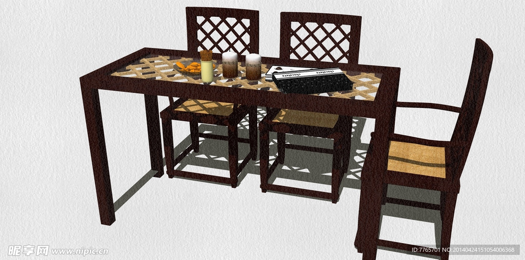 中式餐桌和椅子