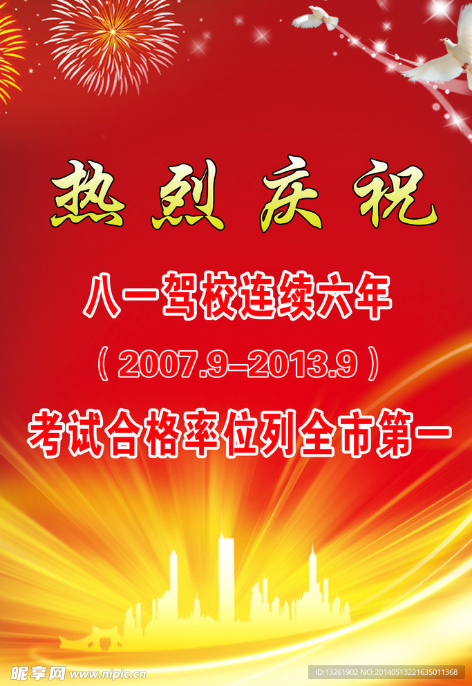 熱烈慶祝展板
