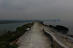 傍晚海邊碼頭