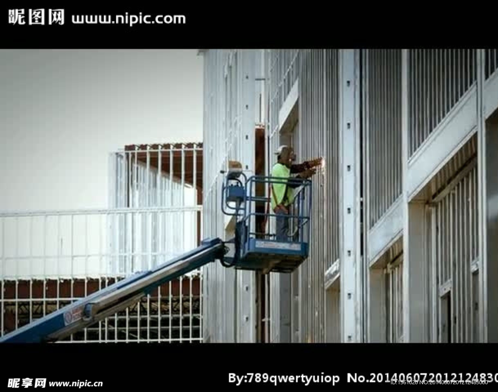 實拍建筑施工視頻素材