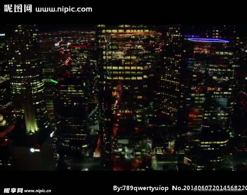城市夜景燈光視頻素材