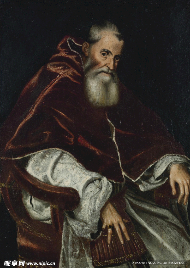 提香教皇保罗三世的画