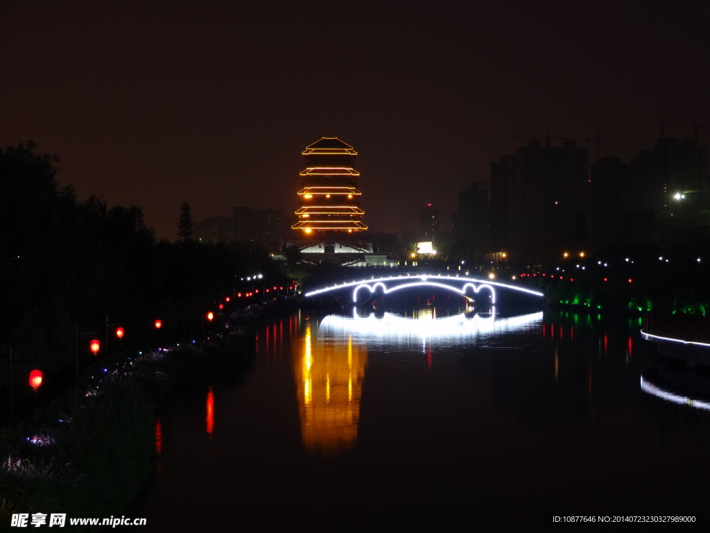 汉城湖夜景