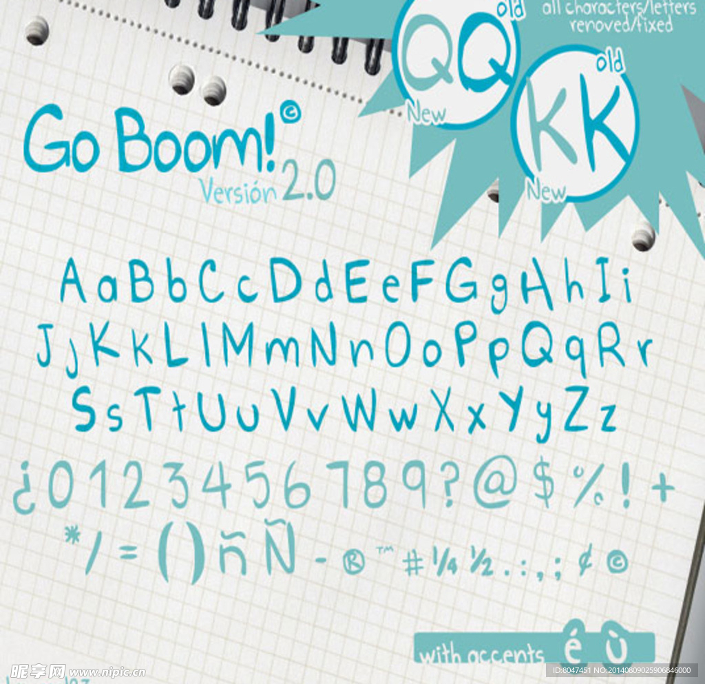 GO BOOM英文字體