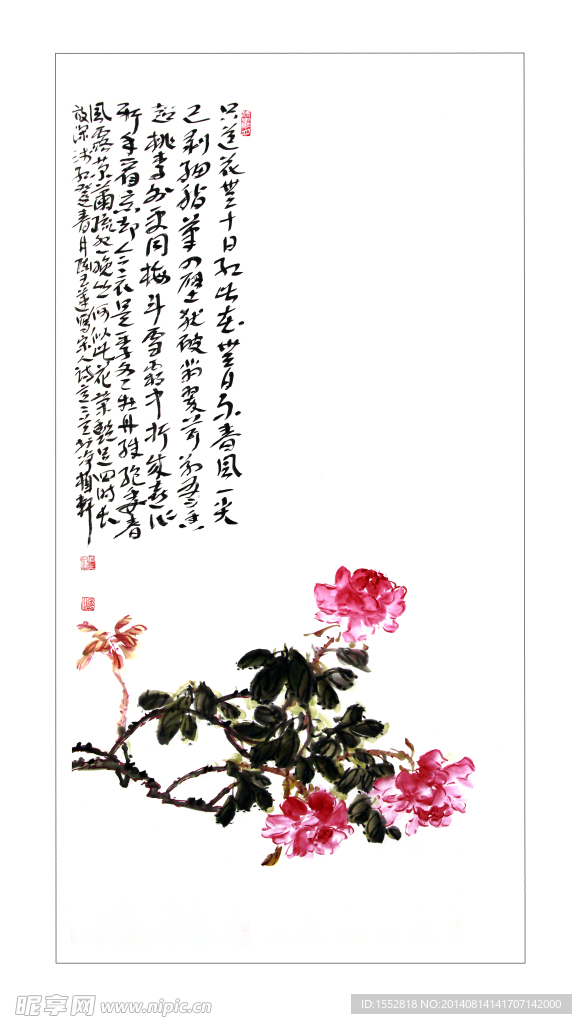 國(guó)畫月季