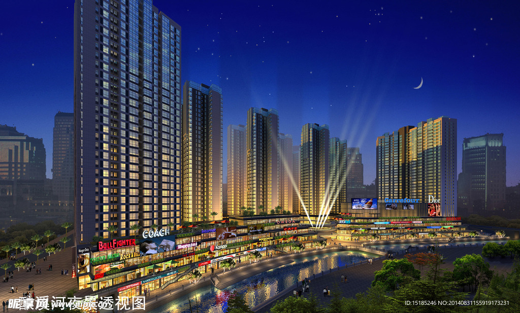 夜景透視圖